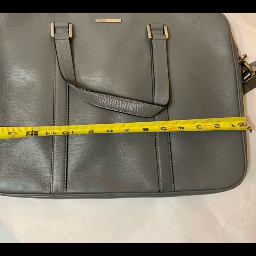 MICHAEL KORS Men’s Leather Briefcase Grey Laptop Bag *EXCELLENT* - Picture 10 of 12